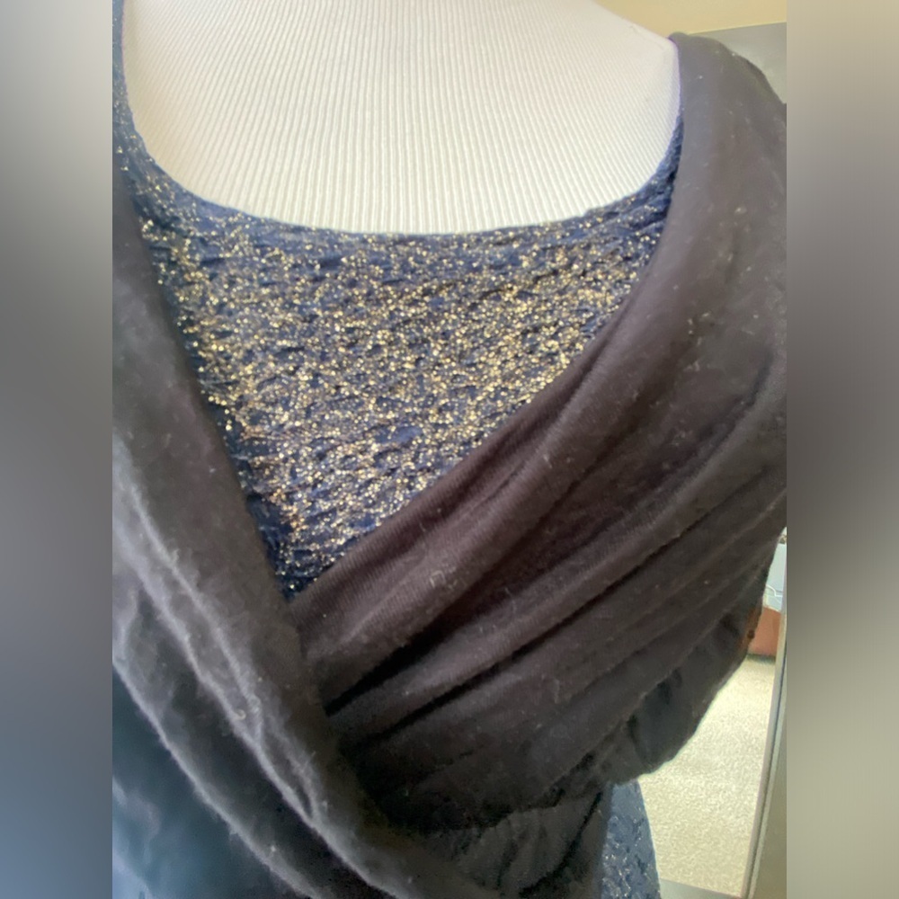 ๐โจ Dazzle in Black & Blue! FREE PEOPLE Asymmetrical Dress โจ๐ - Picture 5 of 8